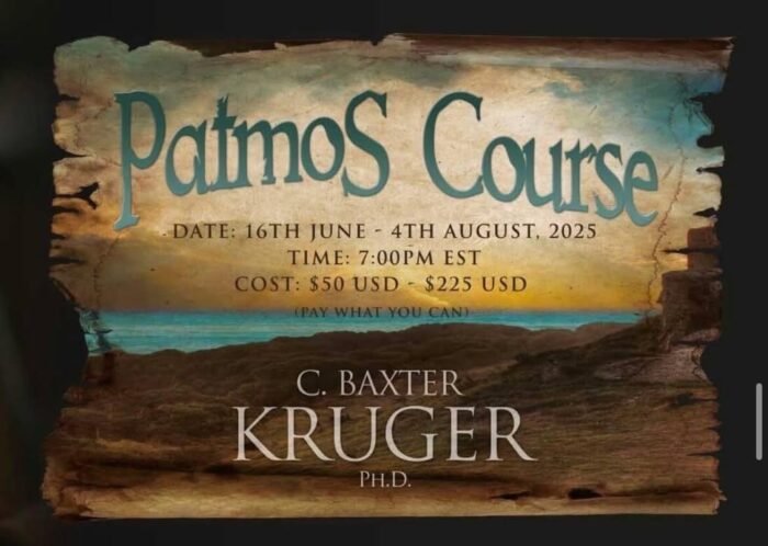 This is a great opportunity from Perichoresis Ministries and Dr. C. Baxter Kruger, the T.F. Torrance Professor of Trinitarian Theology. 

———————————————-

REGISTER NOW: PATMOS COURSE

Join us for our upcoming Patmos Course starting 16th June 7pm EST

This 8 week online class is based upon Dr. C. Baxter Kruger’s international bestselling book, Patmos. It is the story of Aidan Williams Macallan, a burned out, suicidal theologian, who inexplicably time travels to the first century and the legendary Isle of Patmos. There he meets John, the beloved disciple of Jesus who, after hours of conversation, leads Aidan into an encounter with Jesus himself, and his Father, and the Holy Spirit. The purpose of this class is to help participants to encounter Jesus and to grow in awareness of Jesus’ union with us all.

Participants in the course will meet weekly on a Monday night from 7-9pm EST

Each week has pre-session work and a 2 hour live zoom with Baxter to discuss what you have read and watched. 

The pre-session work includes
Watching a couple of videos
Reading 4 chapters of the book Patmos
Reading the Authors Notes and Interpretation

Enrollment for the course is due to close on May 22 so be sure to register today if you are interested in participating.

We hope that you can join us. 

Registration link: https://perichoresis.org/event/patmos-course-2/