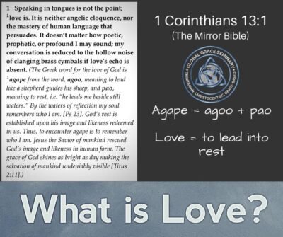 Oh how we have missed the simplicity of Trinity’s Love!

#agapelove
#agape
#Godislove
#GlobalGrace
#mirrorbible